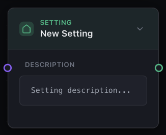 Setting node