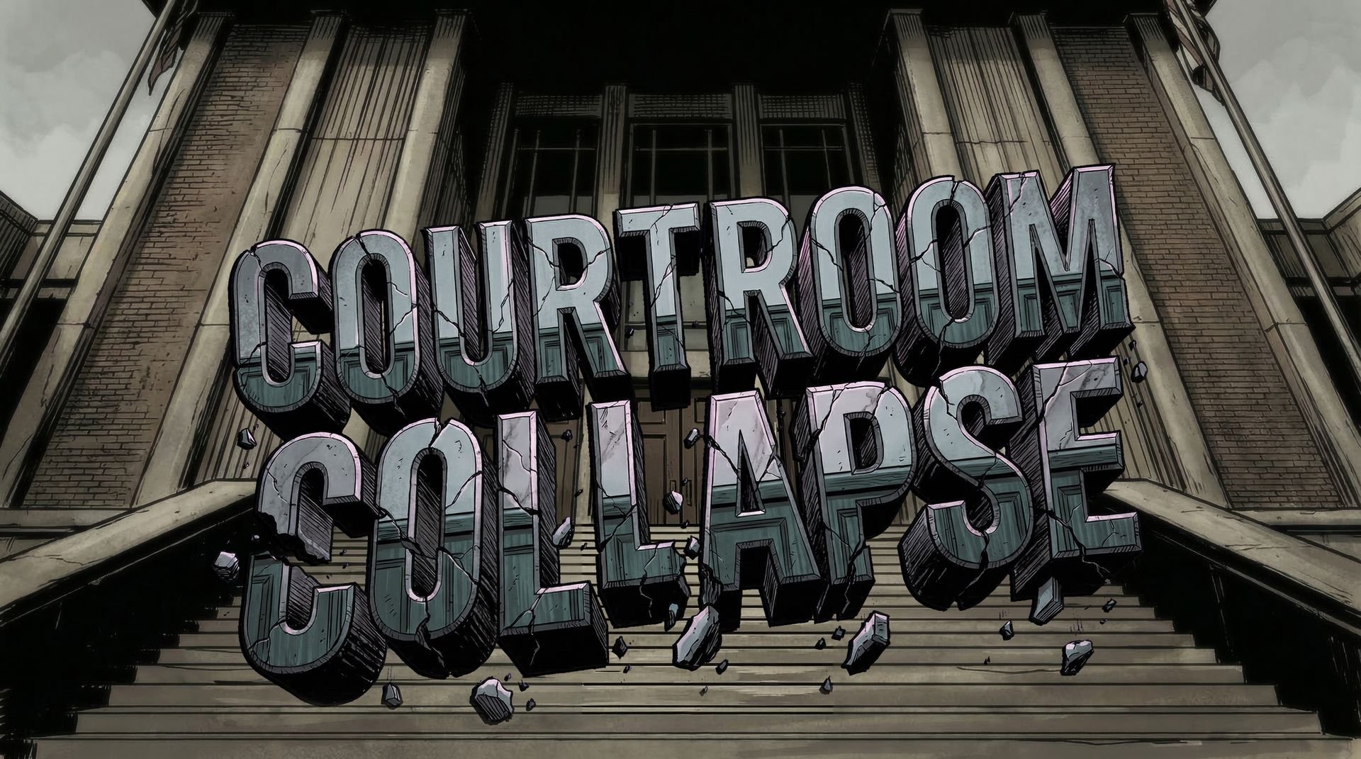 Act B title card — Courtroom Collapse
