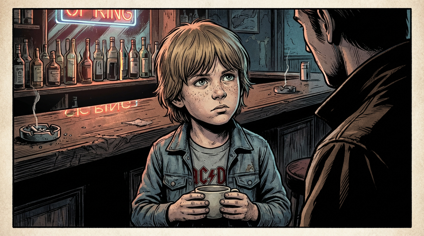 The boy at the bar